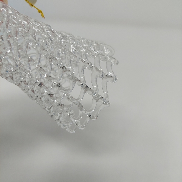 Vintage Angel Spun Glass Christmas Ornament Pink Wings Delicate Glass Skirt - Picture 6 of 9